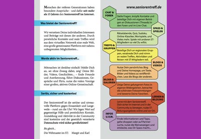 Hochwertiges Faltblatt
